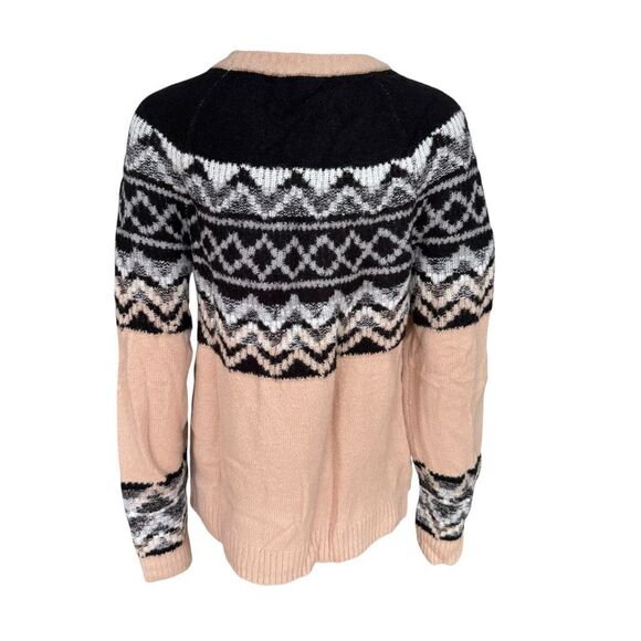 DG2 by Diane Gilman melange yarn Fair Isle Pullover Sweater Size L NWT - Picture 3 of 7